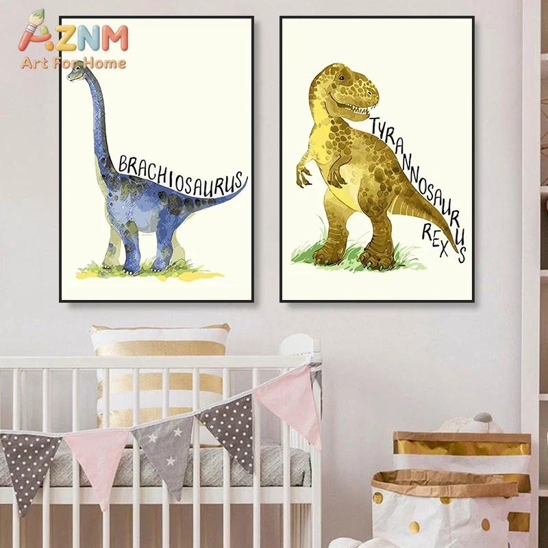 AZNM Suluboya Dinozor Tuval Du - Kids Education Name incelemesi ve fiyatı