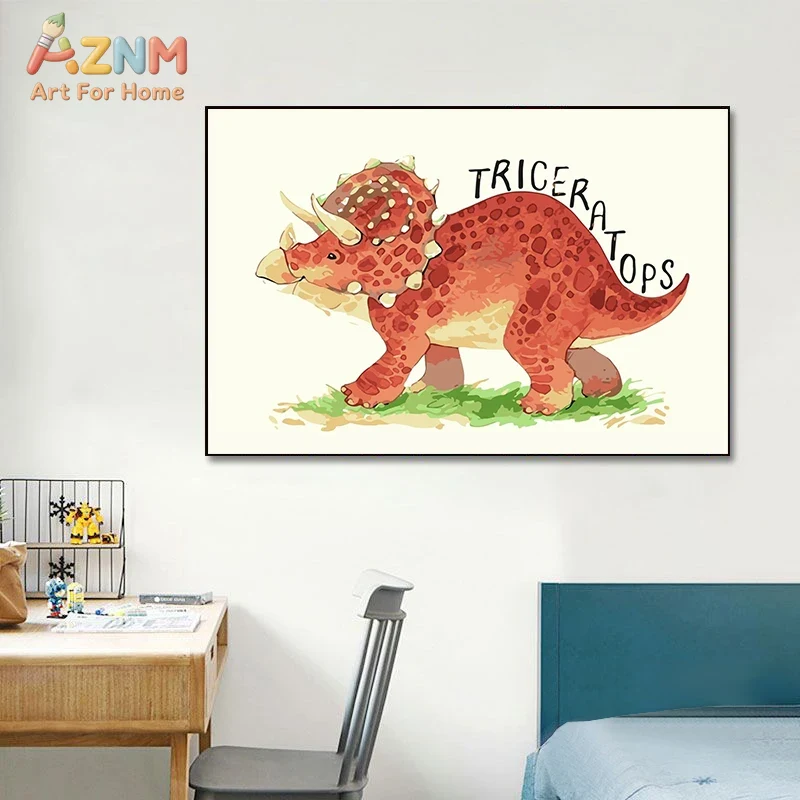 AZNM Suluboya Dinozor Tuval Du - Kids Education Name incelemesi ve fiyatı